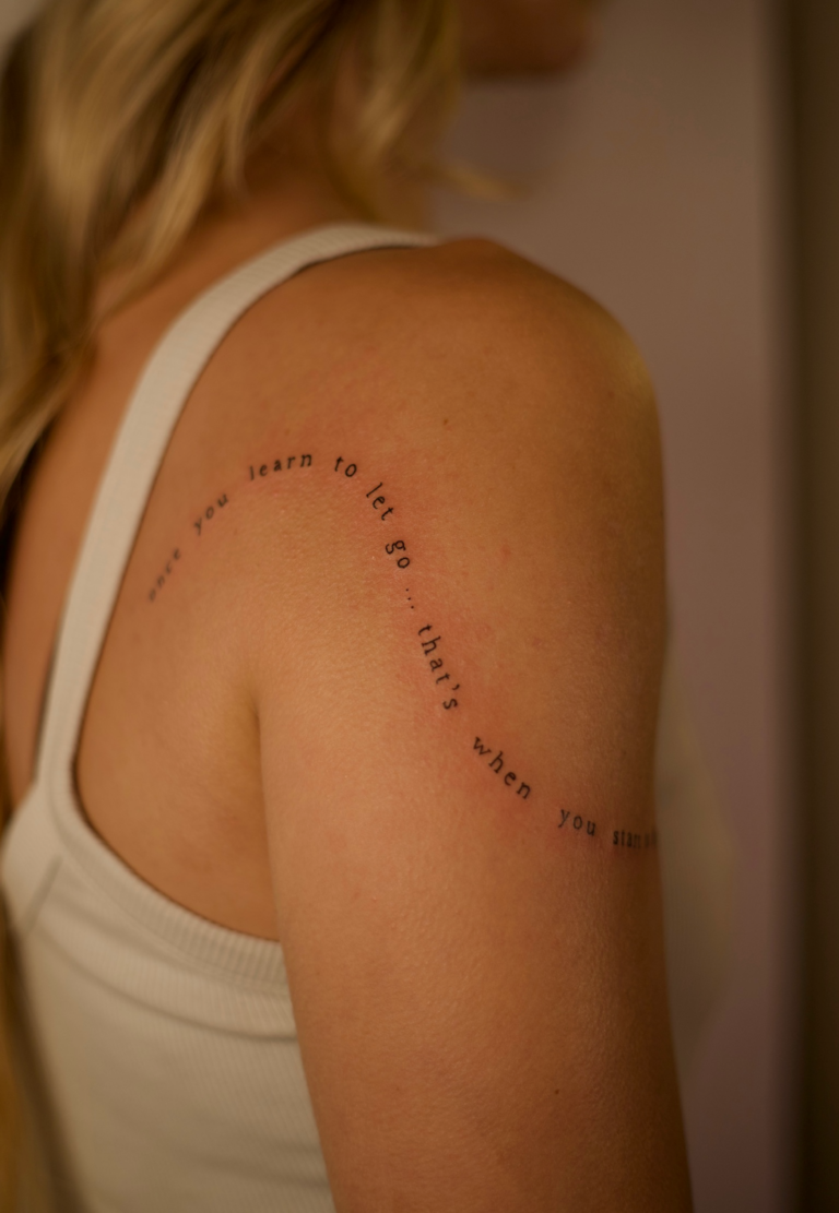 Quote Shoulder Wrap Tattoo