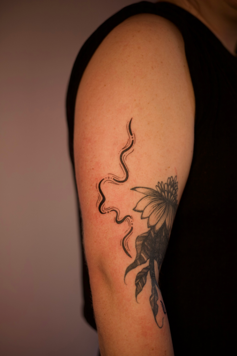 Swirly Gap Filler Tattoo