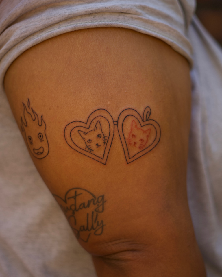 Cat Locket Tattoo
